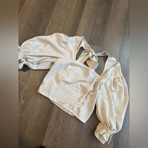 Sienna Sky Cream Puff Sleeve Blouse